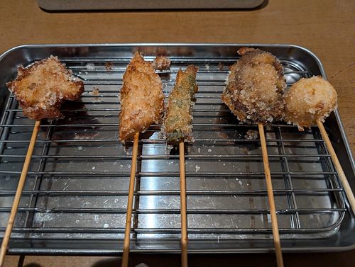 Kushikatsu at Vegan and Gluten Free Osaka. - The Second Room Cafe in Osaka