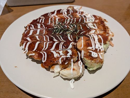 Okonomiyaki at Vegan and Gluten Free Osaka. - The Second Room Cafe in Osaka