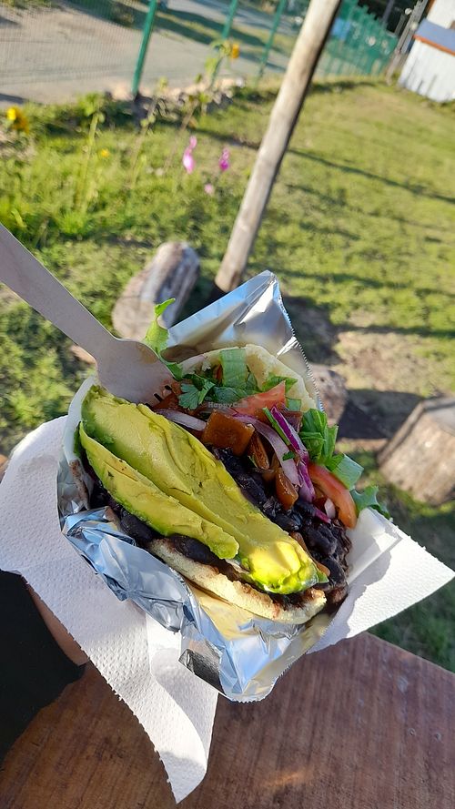 Arepa la huerta at Patagonia Tropical in Rio Ibanez