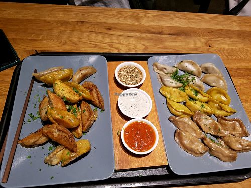 the 20 Euro vegan  menu  at Momos - Organic Veggie Dumplings in Berlin