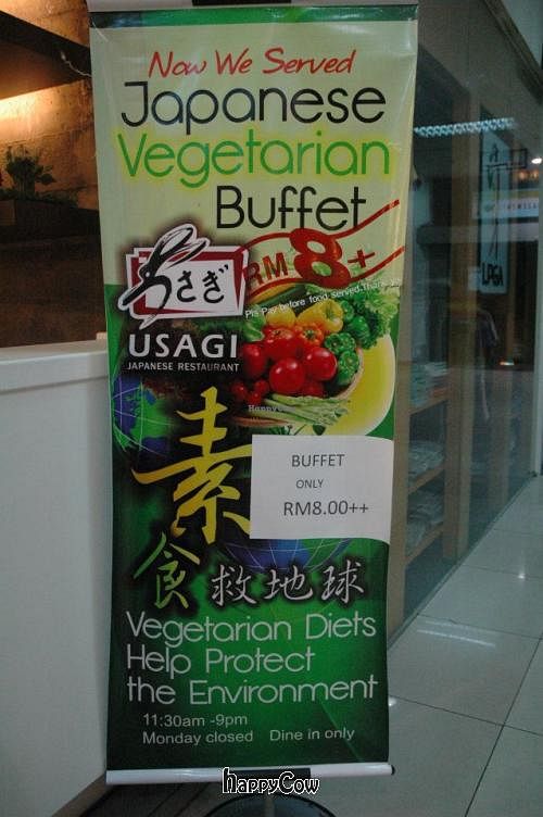 Buffet promotion at Usagi Vegetarian Restaurant in Kota Kinabalu