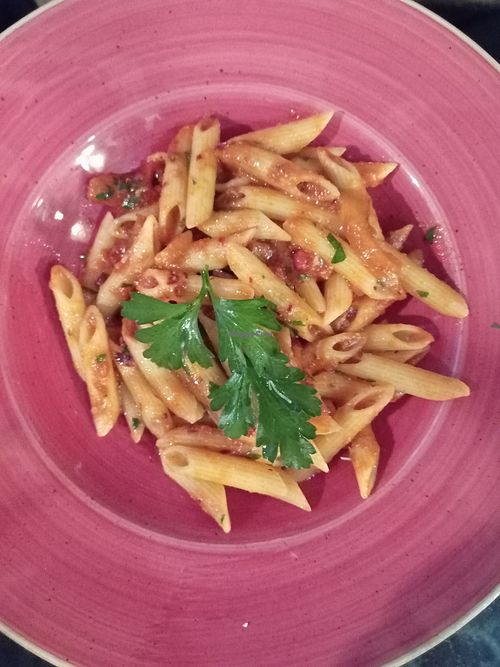 Penne arrabiata at Portofino in Newcastle Upon Tyne