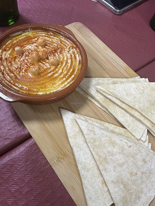 Hummus  at Terraza de Sabores in El Morche