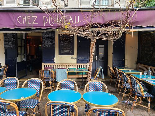 Outside at Chez Plumeau in Paris