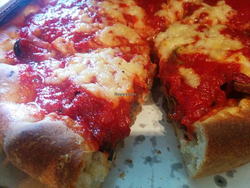 Awesomely tasty fully loaded deep dish pizza!  at Kitchen 17 in Chicago