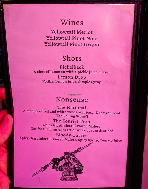 Menu page at Kitchen 17 at Kitchen 17 in Chicago