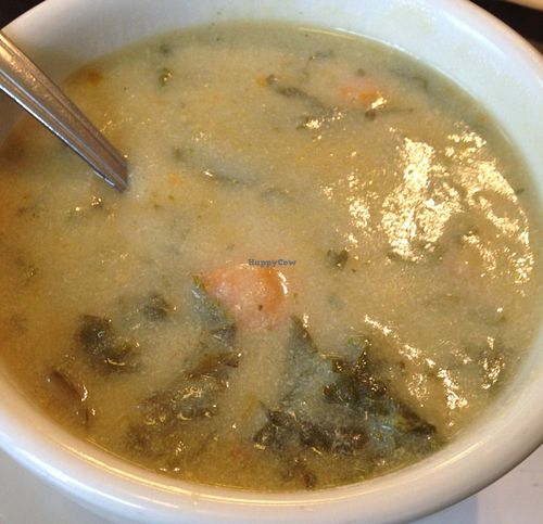 broccoli potato soup! at Kitchen 17 in Chicago