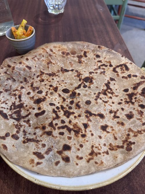 Stuffed paratha   at Mountain Momo in Edinburgh