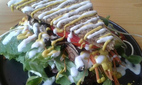 Mushroom Sandwitch  at Rasayana Raw Food Cafe in Bangkok