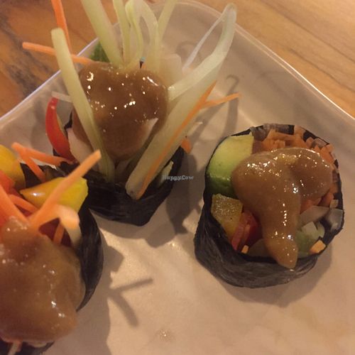 sushi at Rasayana Raw Food Cafe in Bangkok