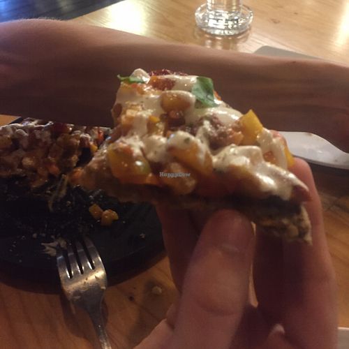 pizza at Rasayana Raw Food Cafe in Bangkok