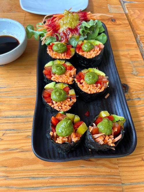 Raw sushi   at Rasayana Raw Food Cafe in Bangkok
