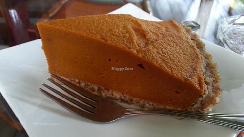 pumpkin pie at Rasayana Raw Food Cafe in Bangkok