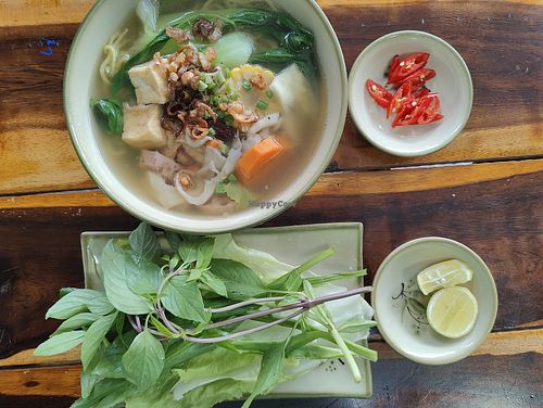 Daily special - Chinese noodles at Tiệm Chay in Da Lat