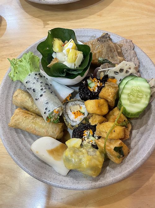 This white thing with sauce is really yuck 🤢  at Homie Vegan in Hanoi