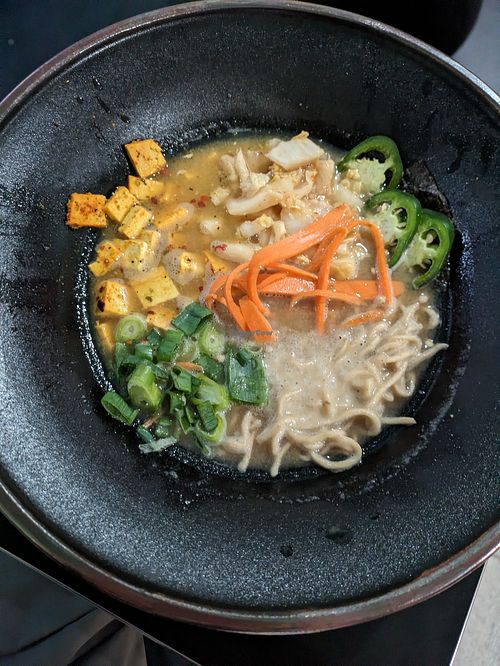 Vegan ramen. Make sure to ask for vegan broth at Noodz in St Croix