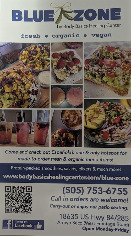 Flyer at Blue Zone in Espanola
