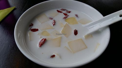 A dessert at Leaf Vegetarian in Rotterdam