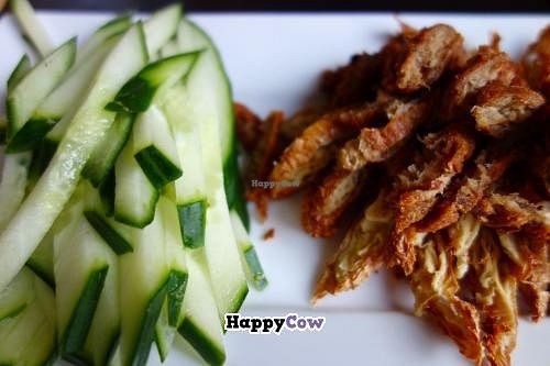 Filling for the Vietnamese pancake at Leaf Vegetarian in Rotterdam