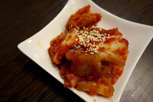 Christmas dinner 2014 (kimchi) at Leaf Vegetarian in Rotterdam