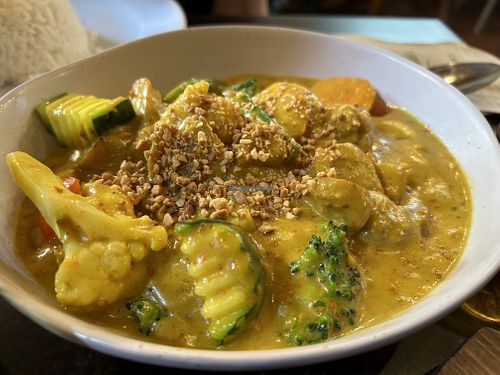 Chicken satay   at September Vegan Food in Wellington