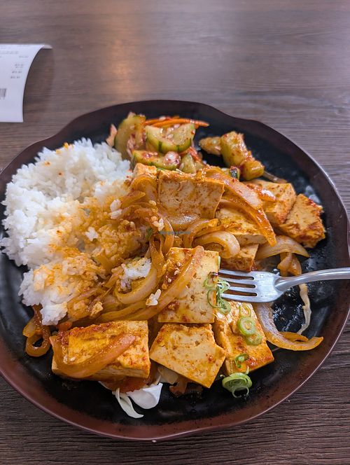 Tofu in bulgogi sauce at K-BBQ Express in Corvallis