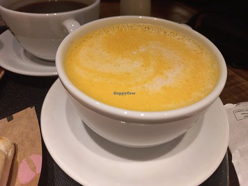 Turmeric latte at Black Sheep Coffee in Bromley