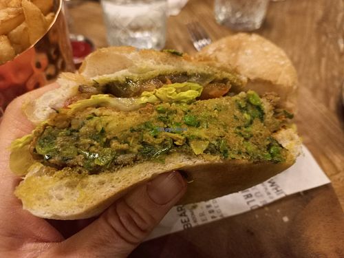 Veg packed patty at The White Bear in Warlingham