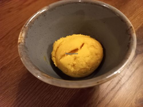Mango sorbet #Veganuary at The White Bear in Warlingham