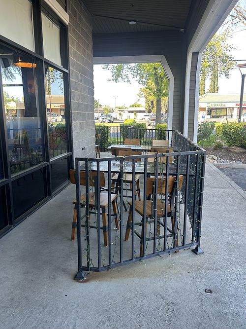 Outdoor seating   at Burma Light in Folsom