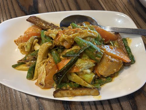 Dry curry vegetables - delicious!   at Burma Light in Folsom