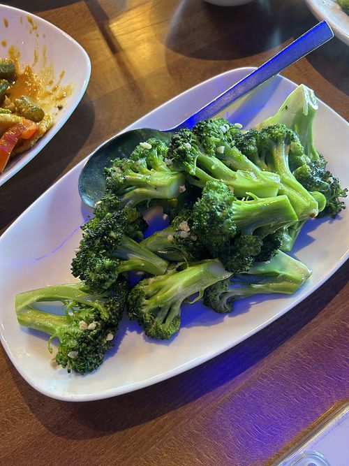 Broccoli and garlic   at Burma Light in Folsom