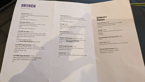 Brunch Menu at Force Cafe & Terrace in Ambleside
