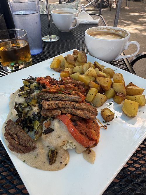 Vegan biscuits and gravy  at The French Press in Lakewood