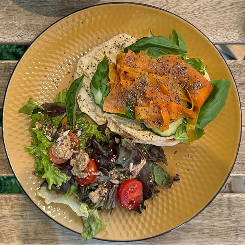 Smoked miso carrot toast.  at The Studio in Funchal