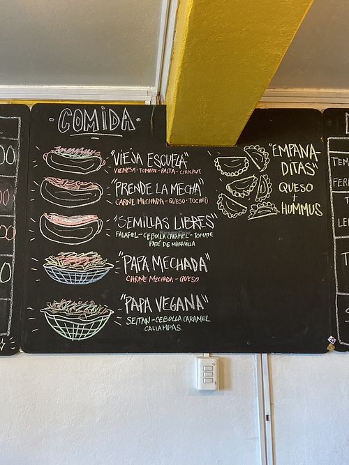 Menu  at Cerveza Rebelion in Chile Chico