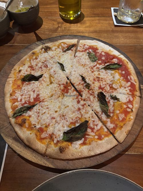 Vegan pizza   at Casa Rolandi in Cancun