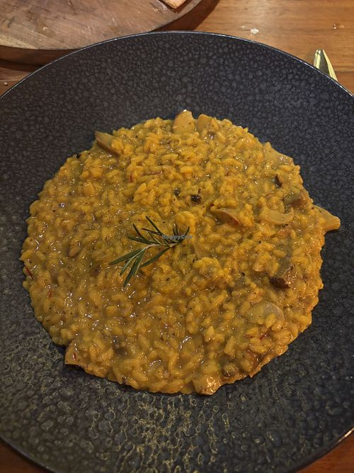 Vegan risotto   at Casa Rolandi in Cancun