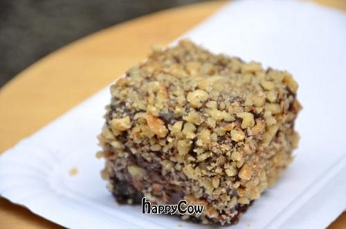 Vegan chocolate and almond cake (from Delicia Vegana) at La Camelia in Bilbao