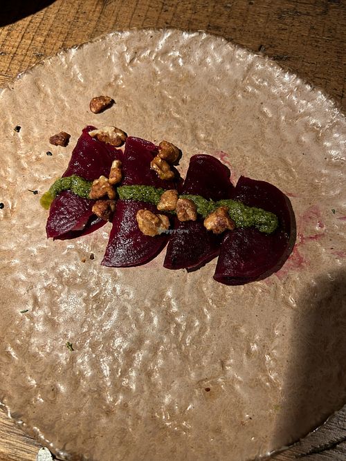 Beet ravioli   at Honest Greens - Las Ramblas in Barcelona