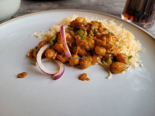 Veganised Punjabi Chana Masala at Mother India - Bislett in Oslo