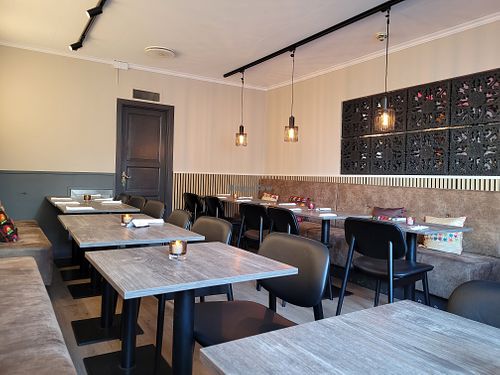 Indoor seating at Mother India - Bislett in Oslo