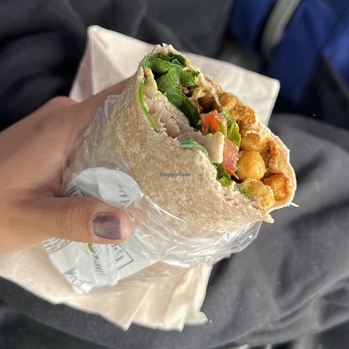 Vegan chickpea wrap  at Sactown Magazine in Sacramento