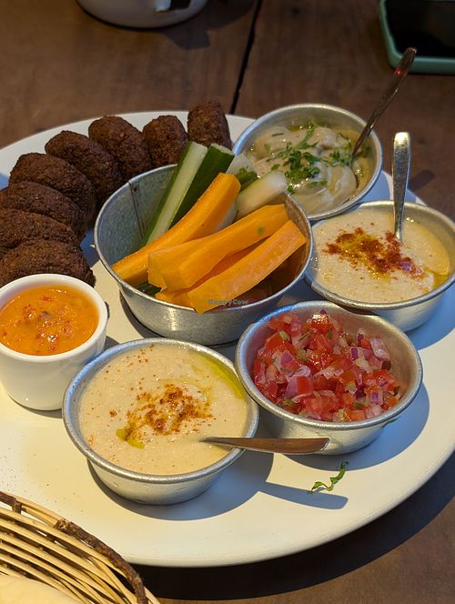 Falafel plate at El Café de Acá in Asuncion