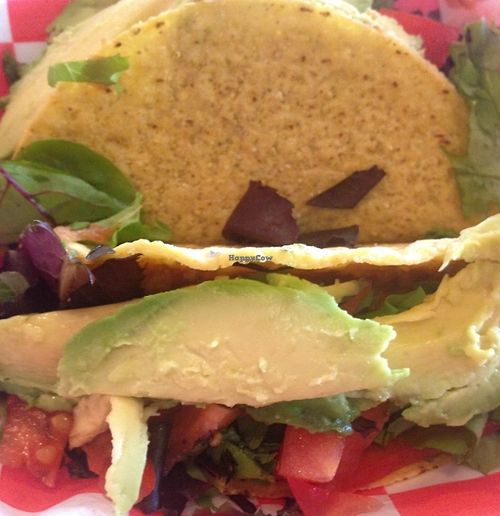 Jackfruit tacos ! at Vegan Flava Cafe in Durham