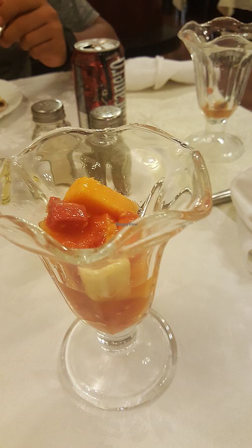 Dessert. Fruits with syrups. Simple but delicious and refreshing. at Restaurante 1800 in Camaguey