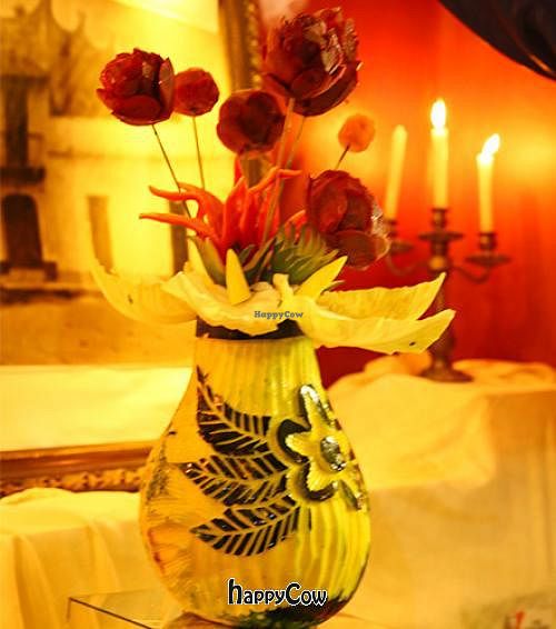 Buffet decoration, pumpkin and potato at Restaurante 1800 in Camaguey