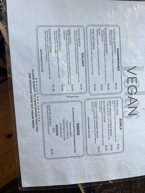 They have a vegan menu so easy to choose viable options  at Lola's Cafe in Poughkeepsie