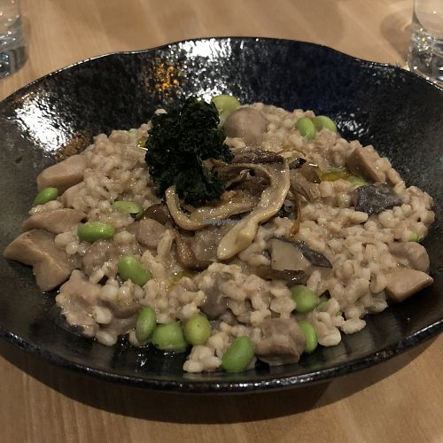 Risotto d'orge at Invitation V in Montreal