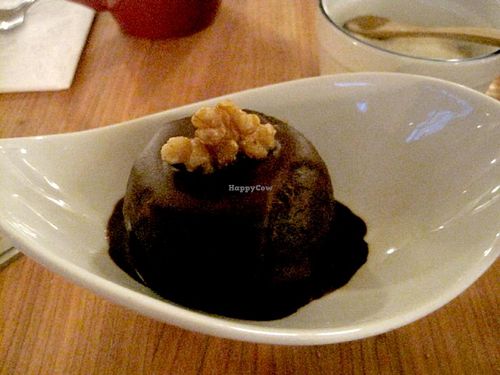 This kale chocolate cake is very popular. Some people like it a lot, but I personally find it tasted too much like kale. at Invitation V in Montreal